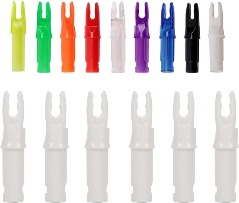 SOPOGER 50 Packs Archery Arrows Nocks - Arrow Inserts for Carbon Arrows .244/6.20mm Plastic Arrow Nocks for DIY Hunting Shooting - Image 1